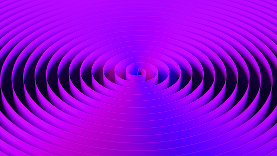 3d rendering of abstract wavy spiral colorful background.