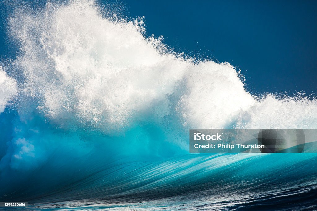 Exploding Wave Ocean Wave Breaking And Exploding In Whitewash Stock Photo - Download ...