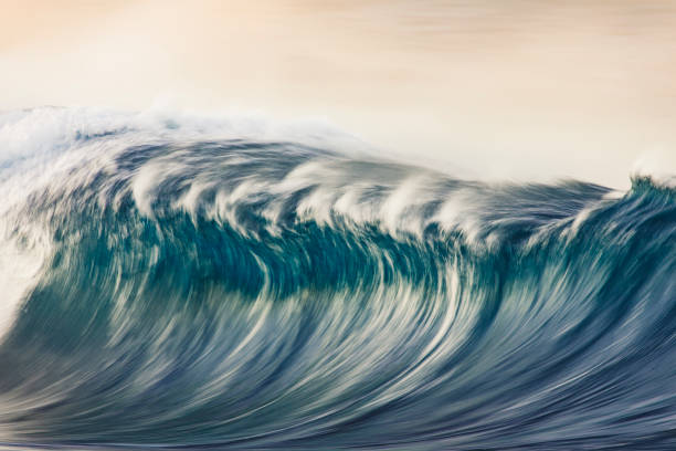 istock Rising cresting wave motion in the ocean 1299231861