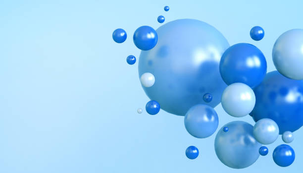 istock Abstract Background Geometry shapes Circle Bubbles Modern Concept on blue design for banner,Copy Space,digital art - 3d rendering 1299233819