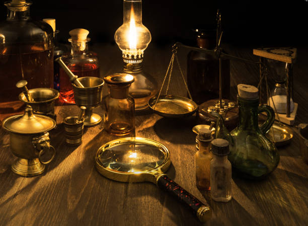 istock old pharmacy with an oil lamp 1299237847