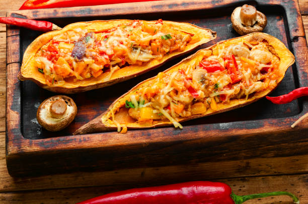 istock Sweet potato baked with vegetables 1299238078