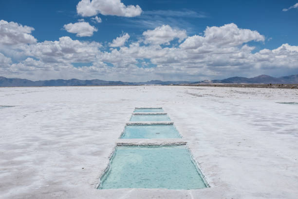 Salt flats in Argentina, Salar de Salinas Grandes, Salta stock photo