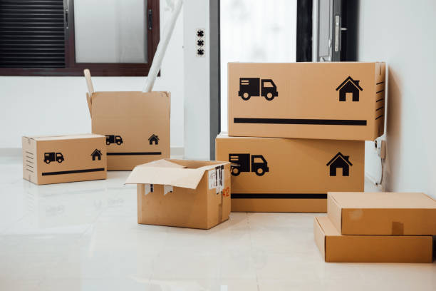 istock Pile of Cardboard boxes of a moving. 1299261997