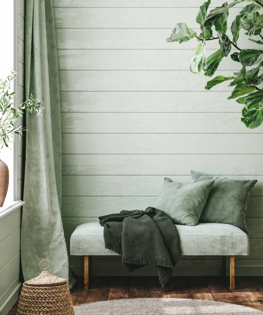 istock Home interior background, cozy room in farmhouse style 1299271869