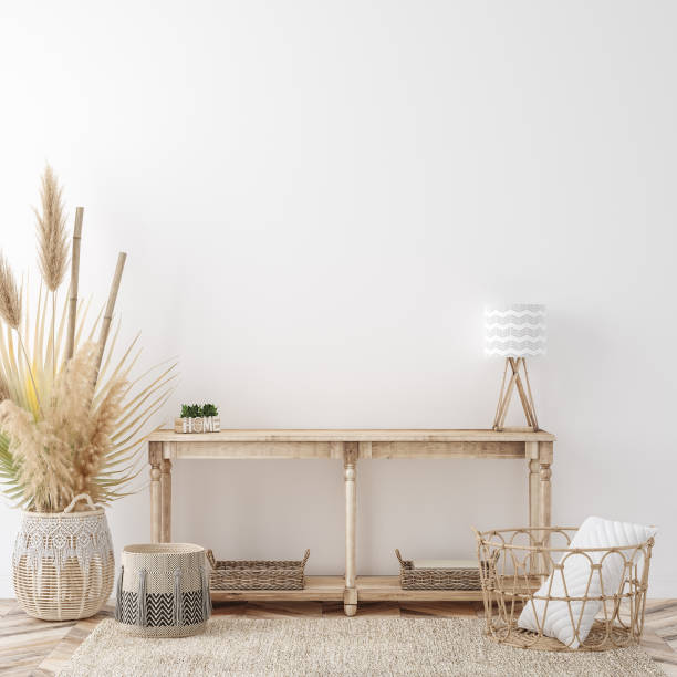 istock Home interior background, cozy room in farmhouse style 1299271893