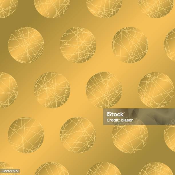 Golden Pattern Of Circular Shapes With Inner Crossing Random Lines ...