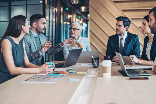 istock Businessman explaining a concept during a business meeting 1299276065
