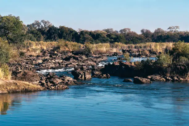 Photo of Popa Falls, Waterfall in Bwabwata National Park, Namibia