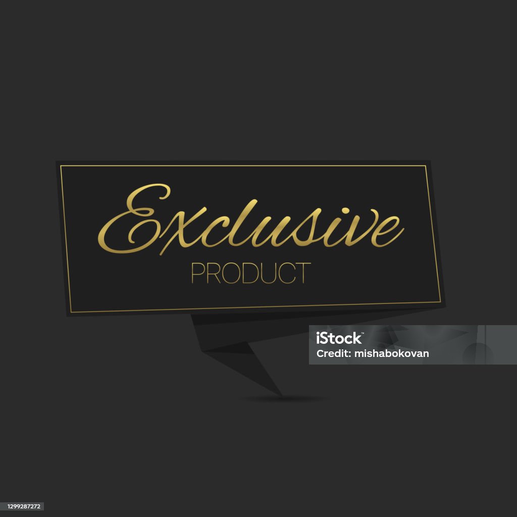 Excluve Exclusive Product Label Template Stock Illustration - Download Image ...