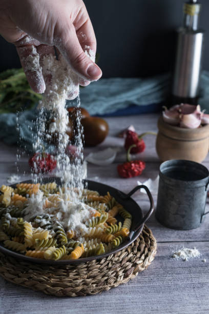 istock Italian pasta and a hand dusted flour 1299288073