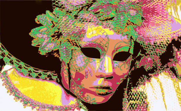 istock a colorful and elegant mask from the early 1900s 1299290120