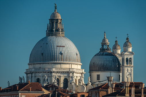 Santa Maria della Salute seen from Ponte dell' Accademia Venezia, Italy 26.12.2019