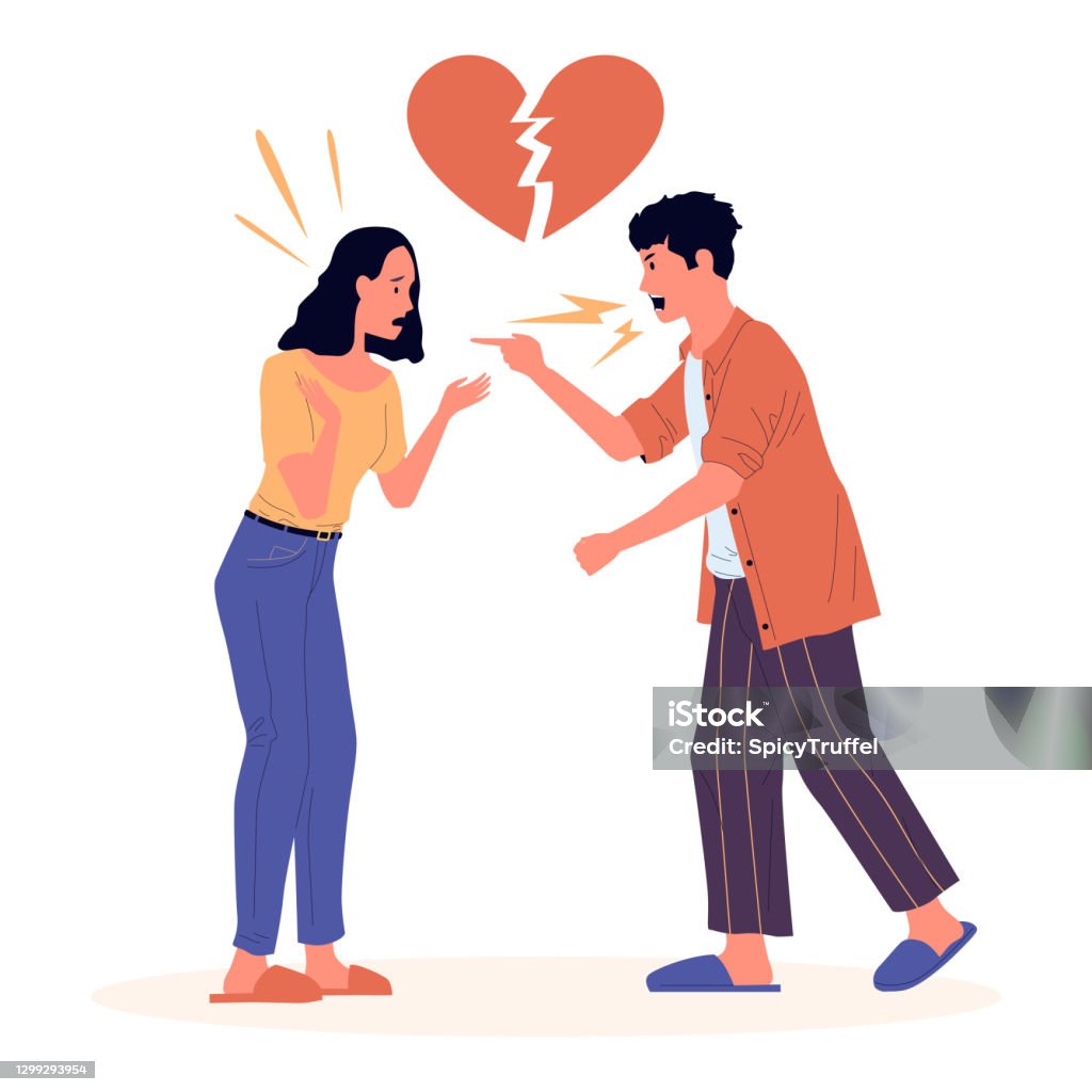 Ilustración de Divorcio Disolución De Parejas De Dibujos Animados Pelea Entre Hombre Y Mujer Los Jóvenes Gritando Escena De Conflicto Familiar Problema En Las Relaciones Signo De Corazón Roto Aislado Ilustración Vectorial Ilustración de Divorcio Disolución De Parejas De Dibujos Animados Pelea Entre Hombre Y Mujer Los Jóvenes Gritando Escena De Conflicto Familiar Problema En Las Relaciones Signo De Corazón Roto Aislado Ilustración Vectorial