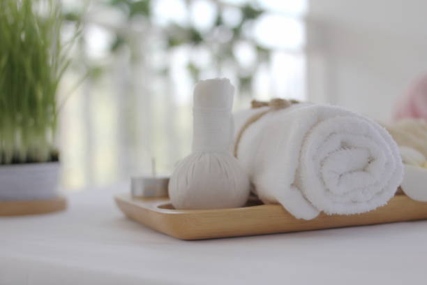 istock Spa accessories,Beautiful composition of spa , spa relax concept,  herbs for massage, beautiful sap set on wood table,For marketing products 1299294976