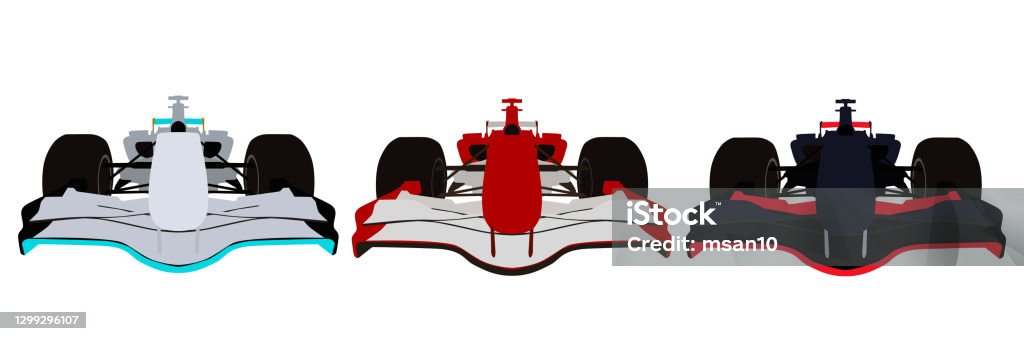 Formula Racing Vector Formula Racing Cars Vector Illustrations Set Stock Illustration ...