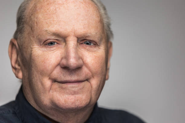 istock Portrait of over 80 year old man 1299298122
