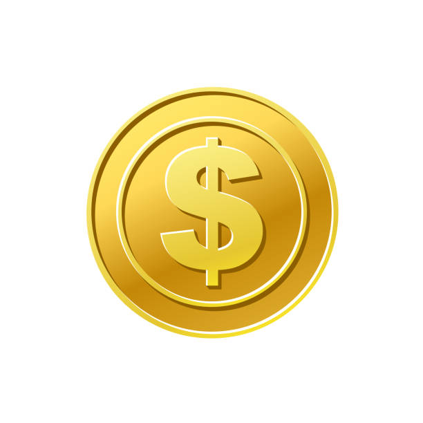 istock Gold coin cash money isolated on white 1299300678