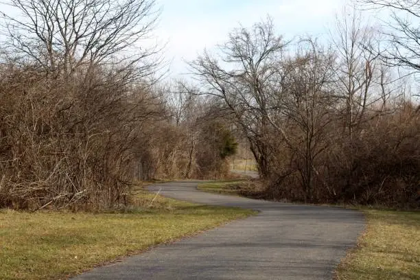 Photo of Winding Empty Sidewalk