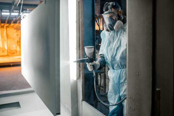 istock Powder coating process of metal products 1299305103