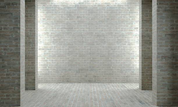 istock Gray wall concrete or brick background Industrial construction 1299305825