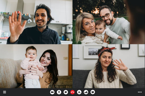Screenshot of a videoconference with many people connecting together