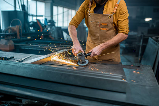 istock Metal industry worker at factory 1299309297