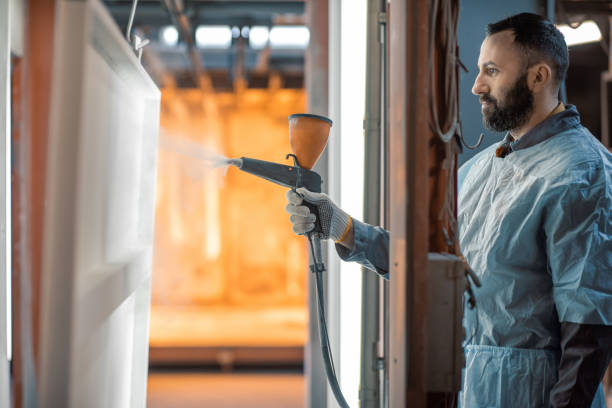 istock Powder coating process of metal products 1299310303