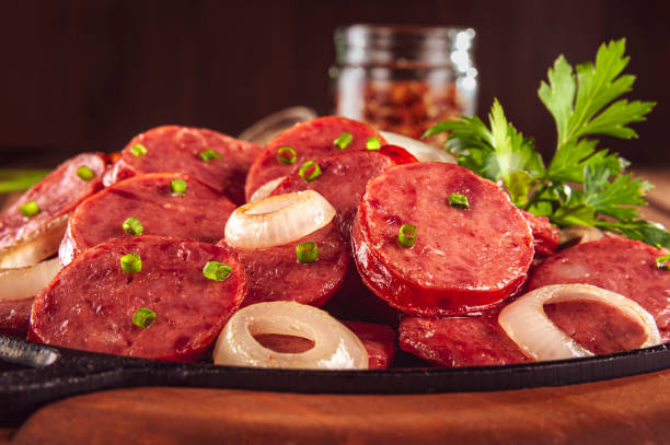 istock Smoked calabrese sausage 1299313783