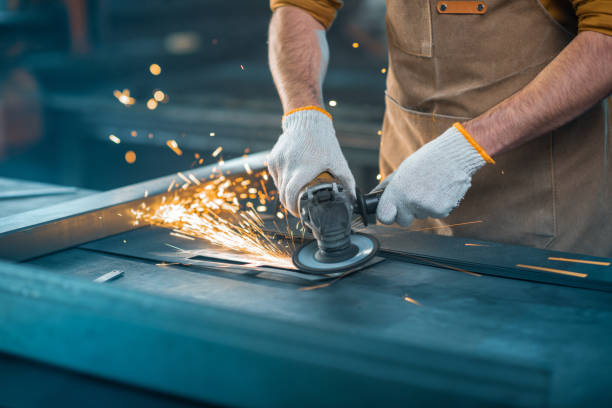 istock Metal industry worker at factory 1299313994