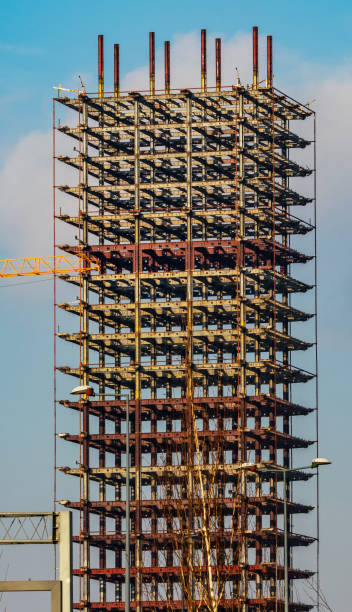 istock steel skeleton of the office building 1299315056