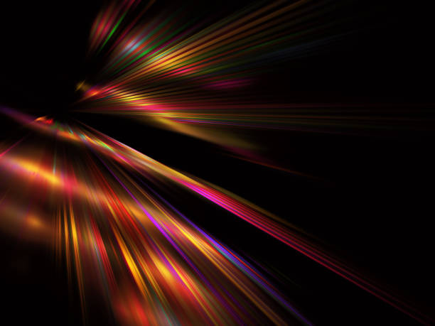 istock Abstract color dynamic background with lighting effect. Fractal wavy. Fractal art 1299317600