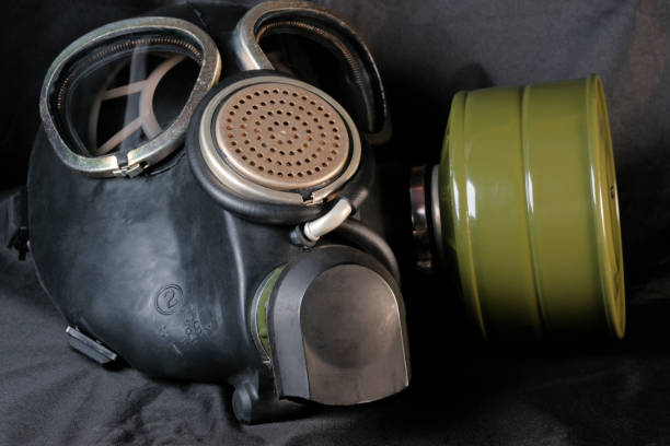 istock Old military officer's gas mask 1299322356