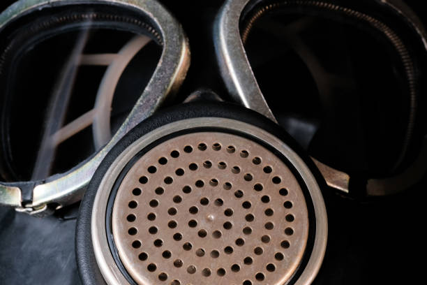 istock Old military officer's gas mask 1299323338