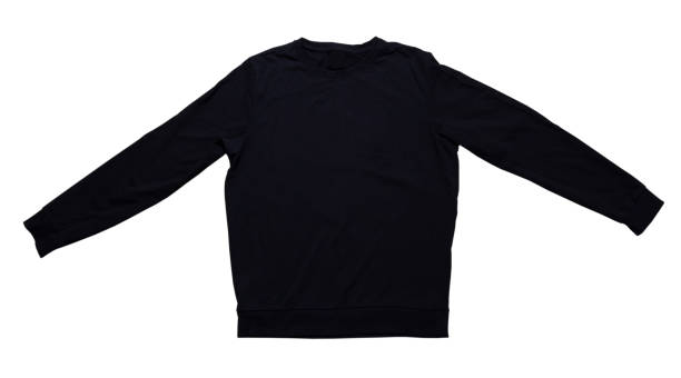 istock Black sweatshirt mock up isolated on white background. Black sweatshirt design template over white 1299324768