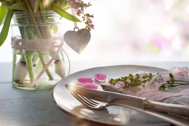 Table dekoration for a mothers day menu