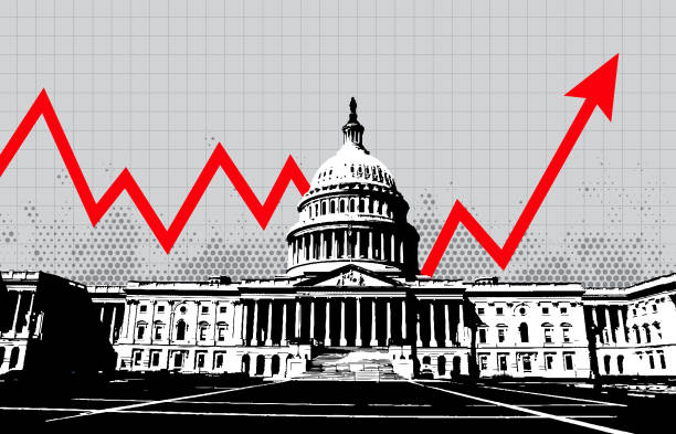 kontekst finansowy waszyngtonu - usa election stock illustrations