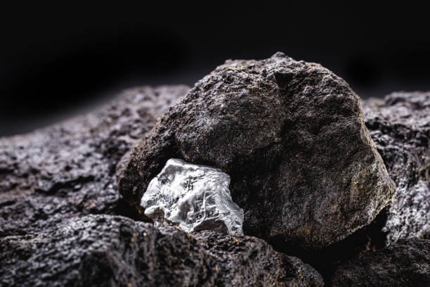 istock platinum nugget in excavation mine, gemstone, mining concept 1299335177