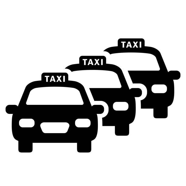 Parada De Taxis Vectores Libres de Derechos - iStock