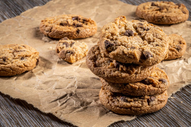 istock freshly baked Chocolate chip cookies 1299340419