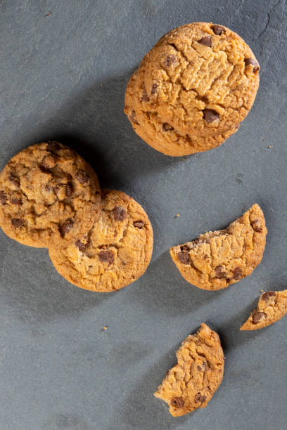 istock freshly baked Chocolate chip cookies 1299340480