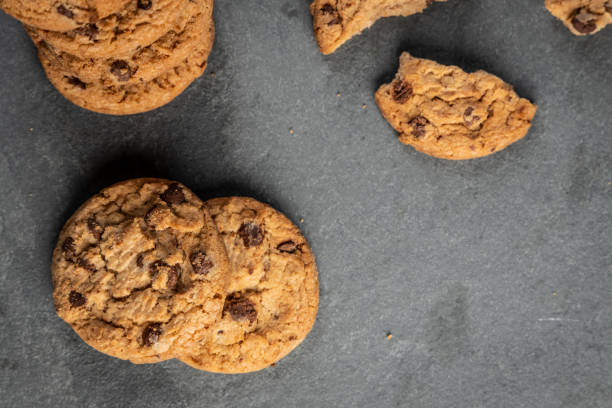 istock freshly baked Chocolate chip cookies 1299340499