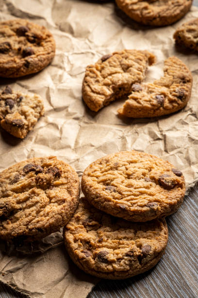 istock freshly baked Chocolate chip cookies 1299340508