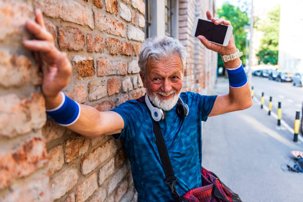 istock Active senior man in the city 1299341581