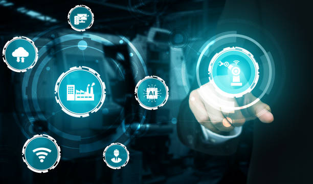 istock Engineering technology and industry 4.0 smart factory concept 1299344808