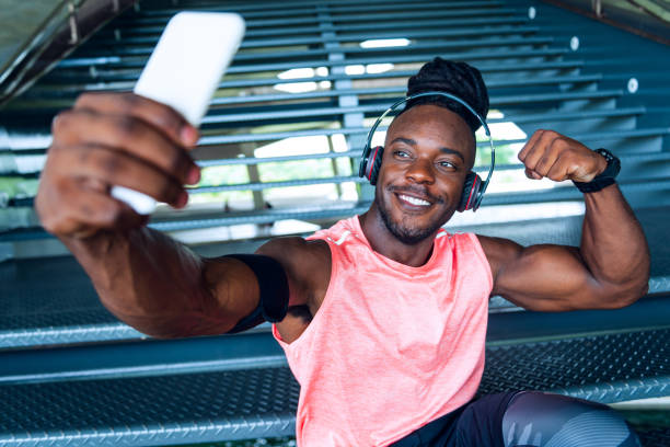 istock Young active muscular man in a city 1299351416