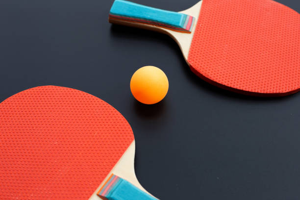 istock Table tennis equipment racket and ball 1299352357