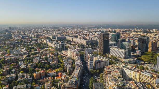 Cityscape of Madrid Cityscape of Madrid on a sunny day. Aerial view madrid stock pictures, royalty-free photos & images