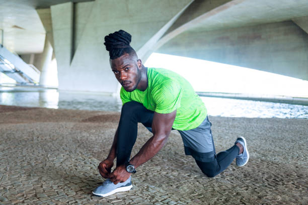 istock Training of afro athletes in the city 1299353952