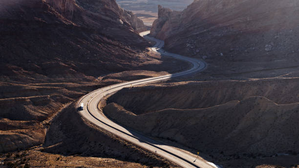istock Winding Freeway in Utah - Aerial 1299356695
